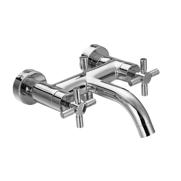 1101-10 rubinetto in ottone doppia maniglia miscelatore vasca a parete acqua calda/fredda