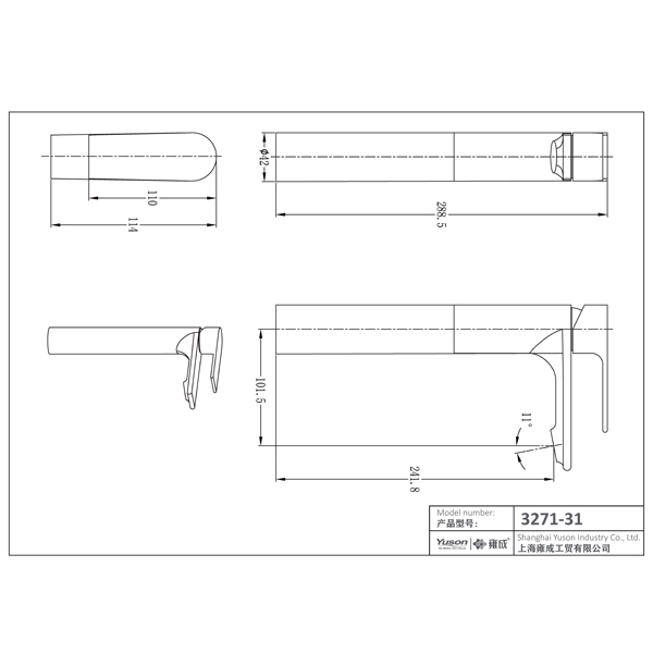 3271-31 rubinetto in ottone monocomando per lavabo da piano acqua calda/fredda, miscelatore per lavabo