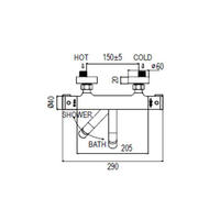 5007-20 Miscelatore termostatico doccia in ottone