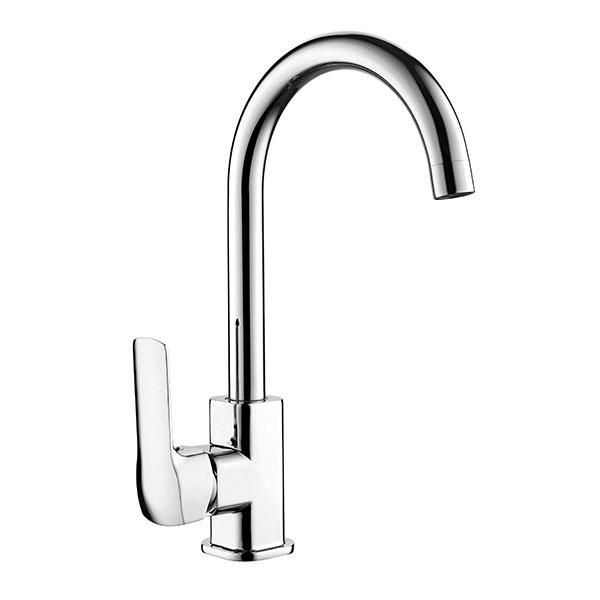 3191-50 rubinetto in ottone monocomando acqua calda/fredda miscelatore cucina bordo piano, miscelatore lavello