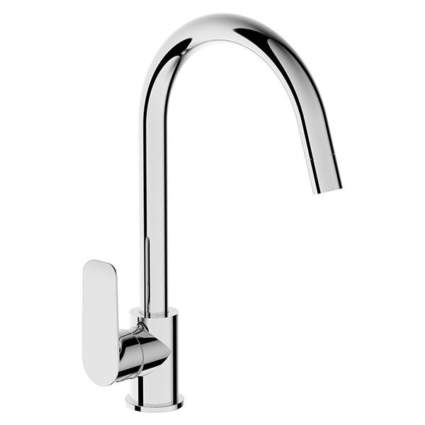 3268-50 rubinetto in ottone monocomando acqua calda/fredda miscelatore cucina bordo piano, miscelatore lavello