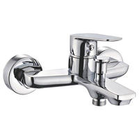 3296-10 Miscelatore monocomando per vasca a parete con rubinetto in ottone acqua calda/fredda