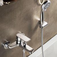 3192-10 Miscelatore monocomando per vasca a parete con rubinetto in ottone acqua calda/fredda