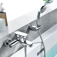3192-10 Miscelatore monocomando per vasca a parete con rubinetto in ottone acqua calda/fredda