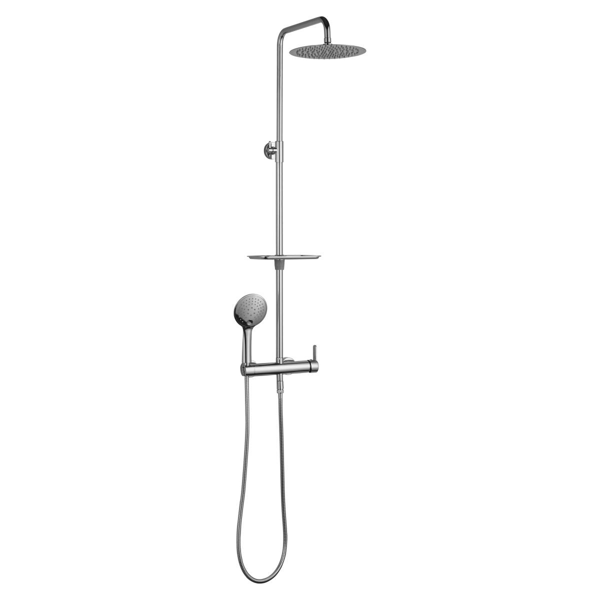 YS34151 Colonna doccia, colonna doccia a pioggia con rubinetto a mensola, regolabile in altezza;