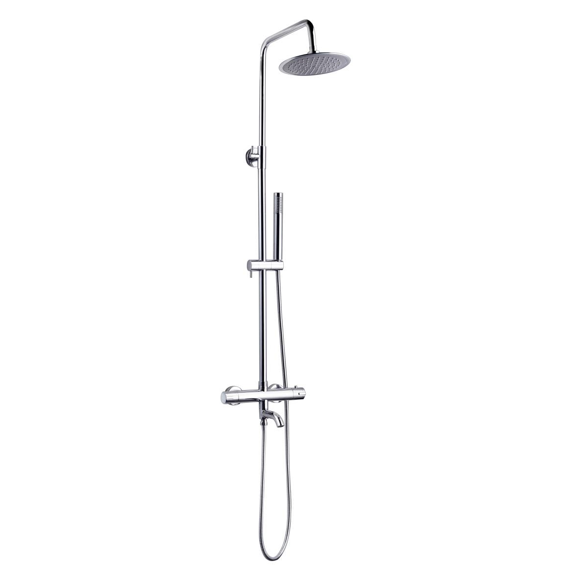 YS34222 Colonna doccia con bocca di erogazione, colonna doccia termostatica a pioggia, regolabile in altezza;