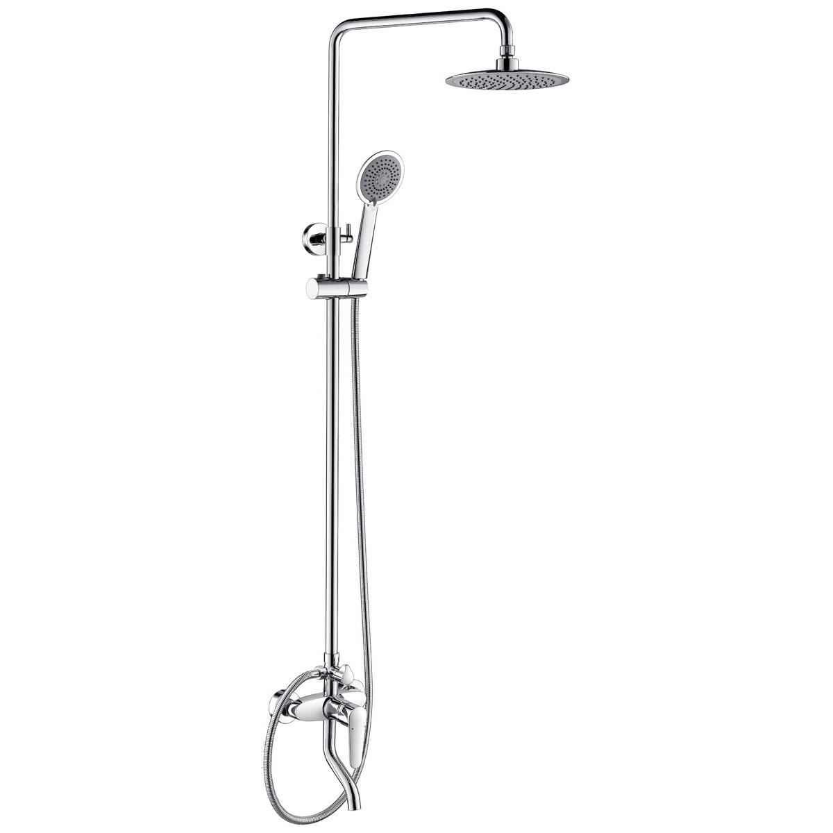 YS34262 Colonna doccia, colonna doccia a pioggia con rubinetto e bocca di erogazione, regolabile in altezza;