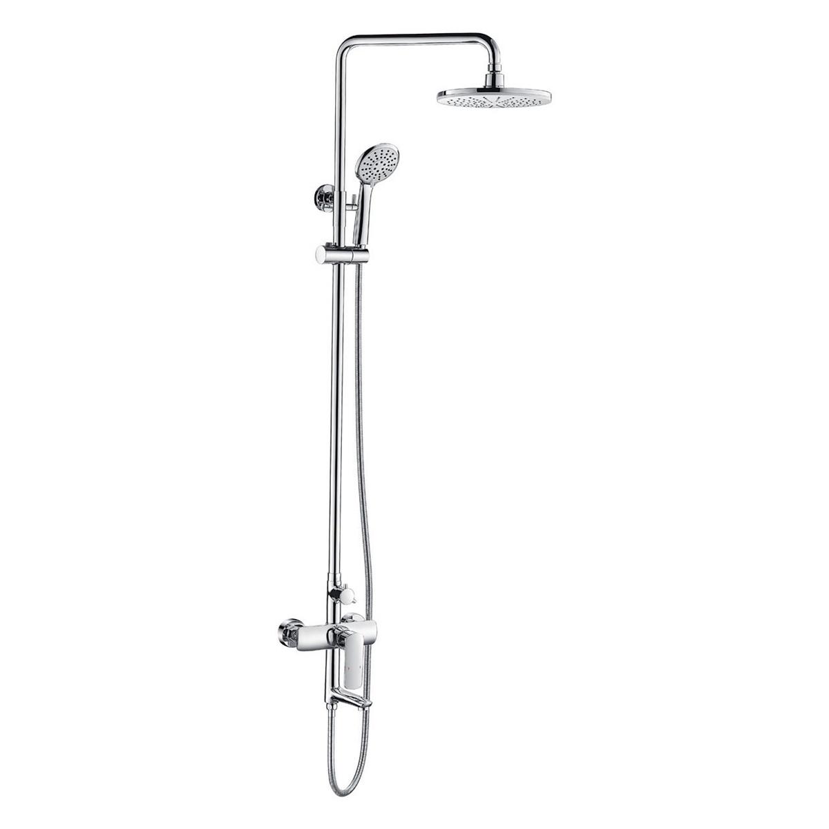 YS34264 Colonna doccia, colonna doccia a pioggia con rubinetto e bocca di erogazione, regolabile in altezza;