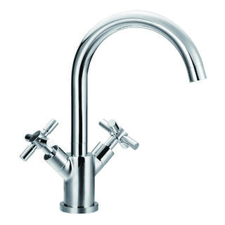 1101-30 rubinetto in ottone doppia maniglia miscelatore lavabo bordo piano acqua calda/fredda