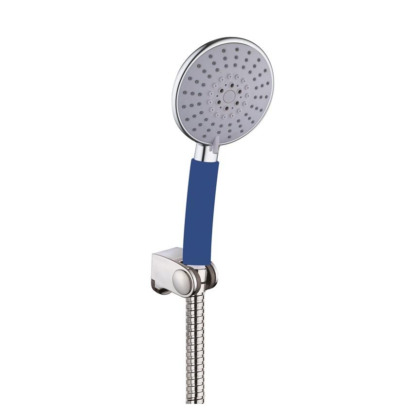 YS108+YS3104Kit doccia in ABS blu, con supporto a parete e flessibile per doccia;