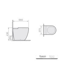 YS22239F WC singolo in ceramica, WC a cacciata con sifone a P;