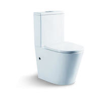 YS22268P WC in ceramica senza bordo a 2 pezzi, WC a cacciata con sifone a P;