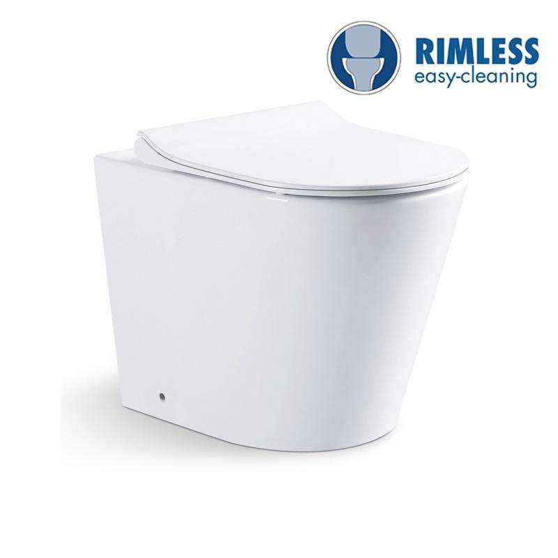 YS22268F WC singolo in ceramica, senza brida, WC a cacciata con sifone a P;