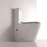 YS22268P WC in ceramica senza bordo a 2 pezzi, WC a cacciata con sifone a P;