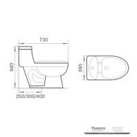 YS24206 WC in ceramica monoblocco, a sifonia;