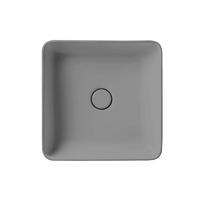 YS28433-MY Lavabo da appoggio in ceramica grigio opaco, lavabo artistico, lavabo in ceramica;