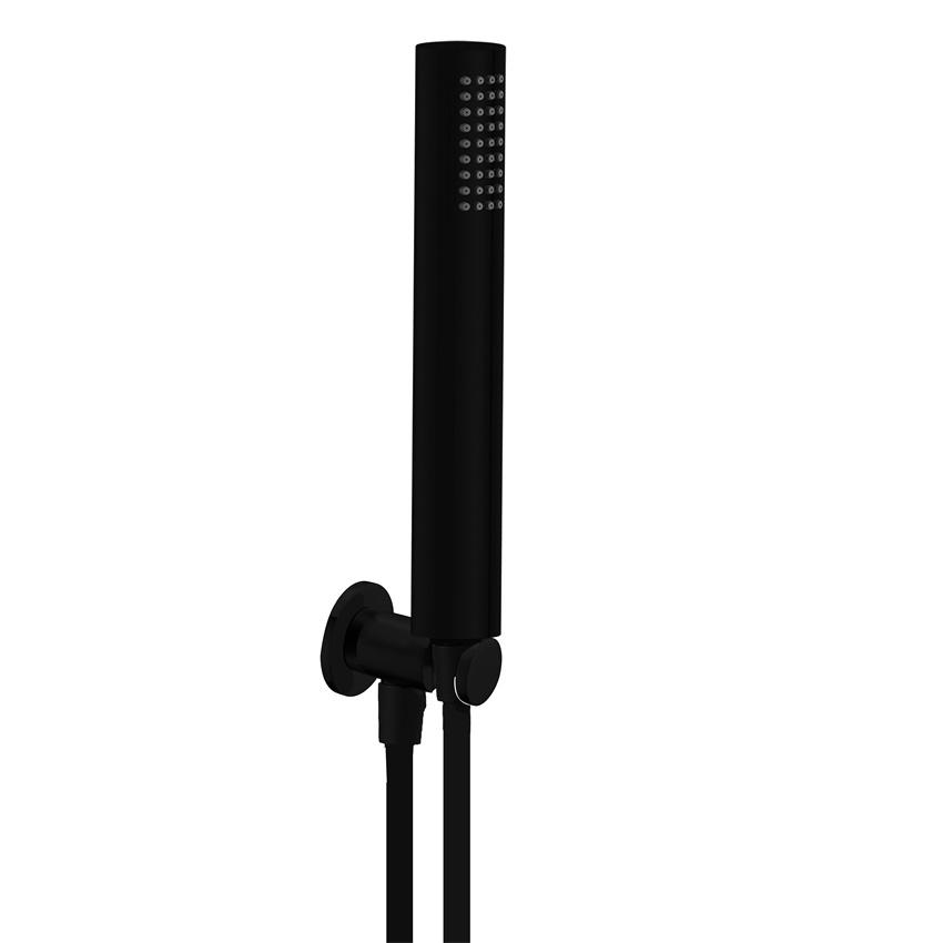 YS31162MB-K2 Kit doccia in ABS nero opaco, con supporto a parete e flessibile per doccia;
