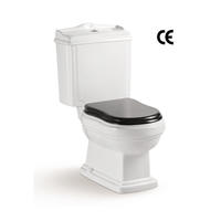 YS22209S WC in ceramica a 2 pezzi dal design retrò, WC a cacciata con sifone a P monoblocco;