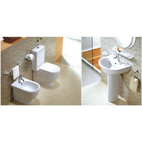 YS22214P WC in ceramica a 2 pezzi, WC a cacciata con sifone a P monoblocco;