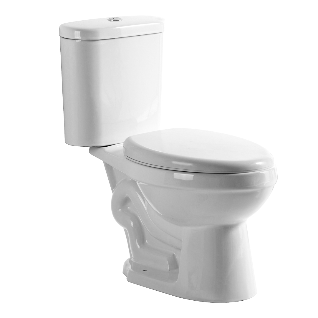 YS22236 WC in ceramica a 2 pezzi, WC sifonico con trappola a S ad accoppiamento stretto;