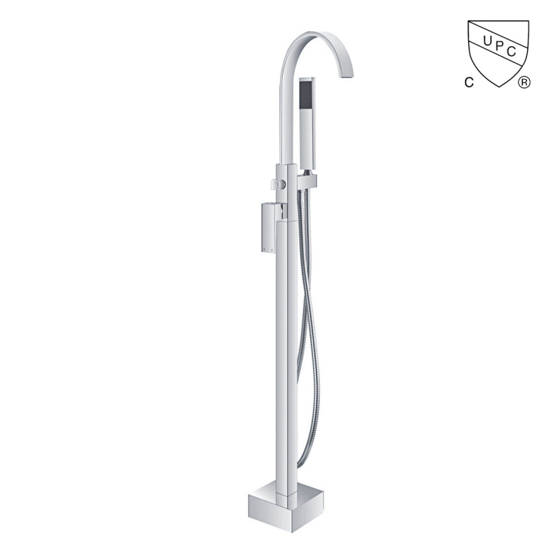Y0070CP UPC, rubinetto per vasca freestanding certificato CUPC, rubinetto per vasca con montaggio a pavimento;