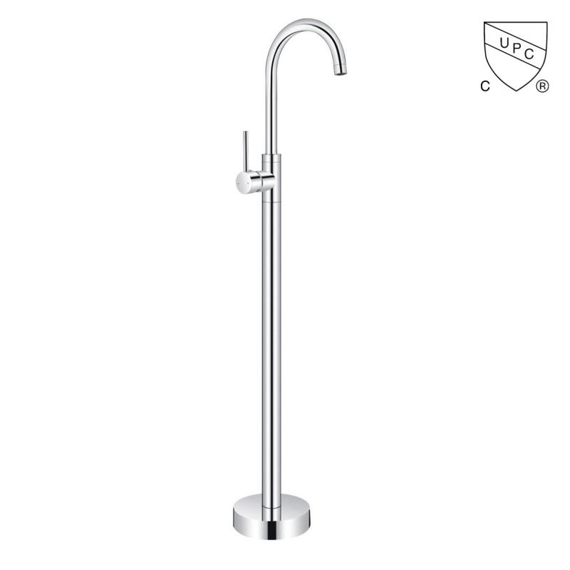 Y0071CP UPC, rubinetto per vasca da bagno indipendente certificato CUPC, rubinetto per vasca da pavimento;