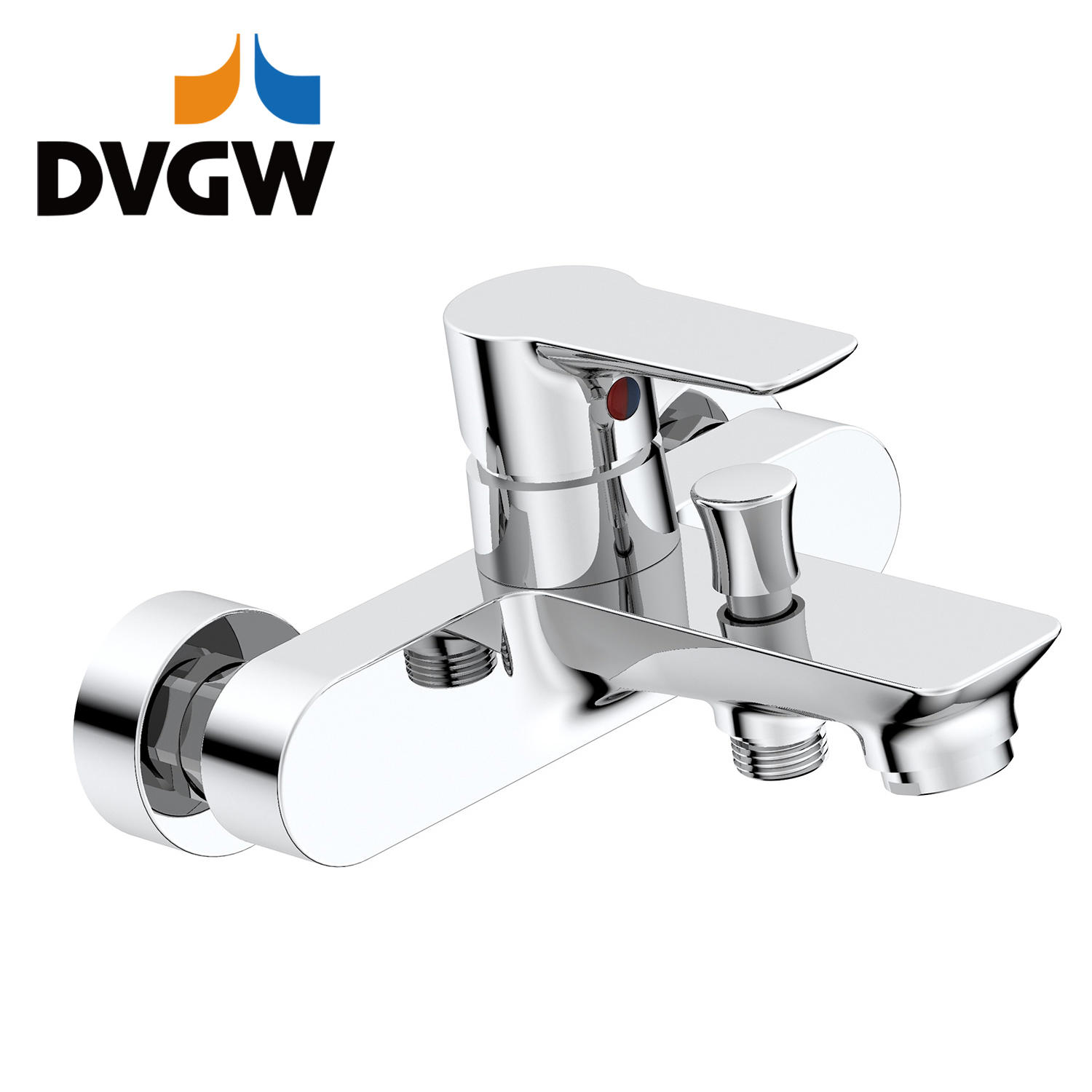 3187-10 Certificato DVGW, rubinetto in ottone miscelatore monocomando a parete per vasca acqua calda/fredda