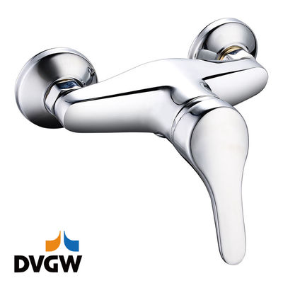 4135-20 Certificato DVGW, miscelatore doccia monocomando a parete con rubinetto in ottone acqua calda/fredda