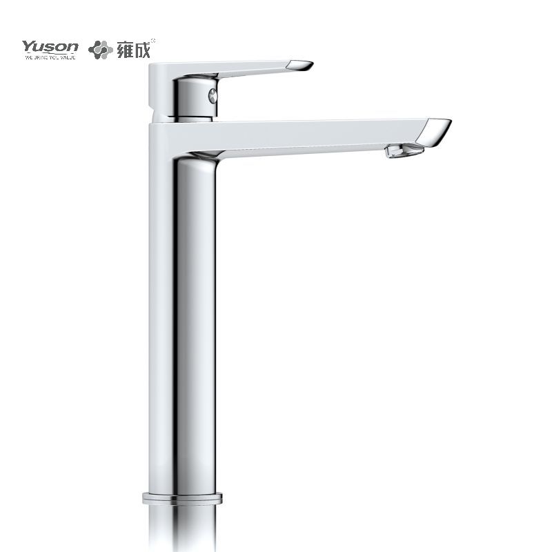 3327-31 Miscelatore monocomando per lavabo alto acqua calda e fredda da piano in ottone Faucet