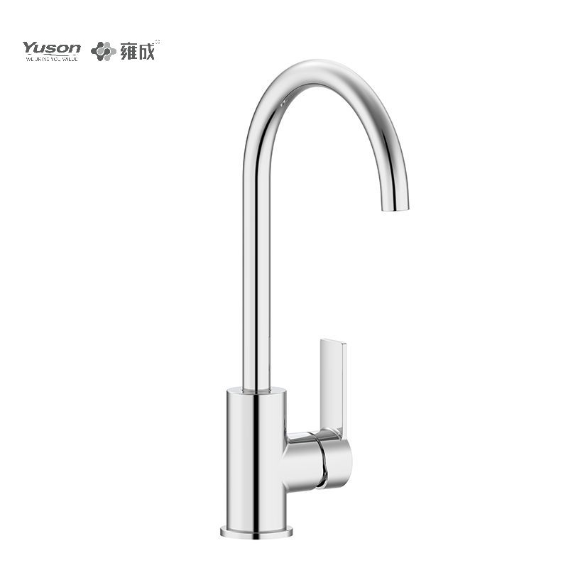 3378-50 Rubinetto da cucina con acqua calda e fredda monocomando montato sul ponte in ottone