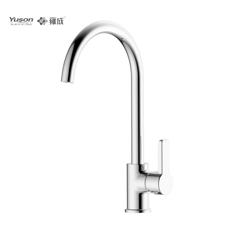 3395-50 Miscelatore monocomando per lavello da cucina con acqua calda e fredda montato sul piano con rubinetto in ottone