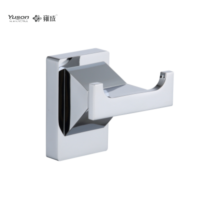 12288 Accessori da bagno Sleek, Porta accappatoio, Gancio porta accappatoio in zinco/ottone/SUS, montato a parete (Serie 12200)