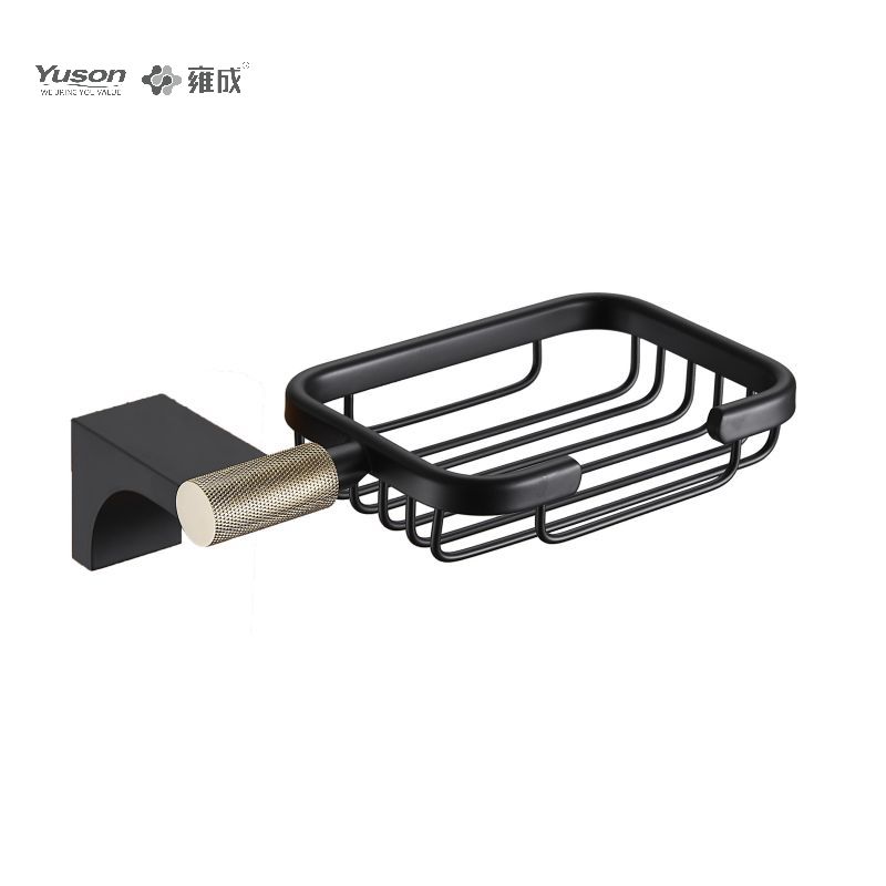 12485B Accessori da bagno eleganti, Cestini per sapone, Portasapone in zinco/ottone/SUS, montato a parete (Serie 12400)