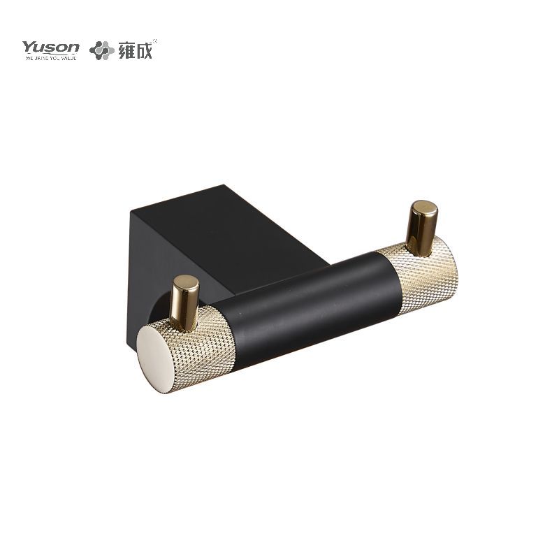 12488 Accessori da bagno Sleek, Porta accappatoio, Gancio porta accappatoio in zinco/ottone/SUS, montato a parete (Serie 12400)