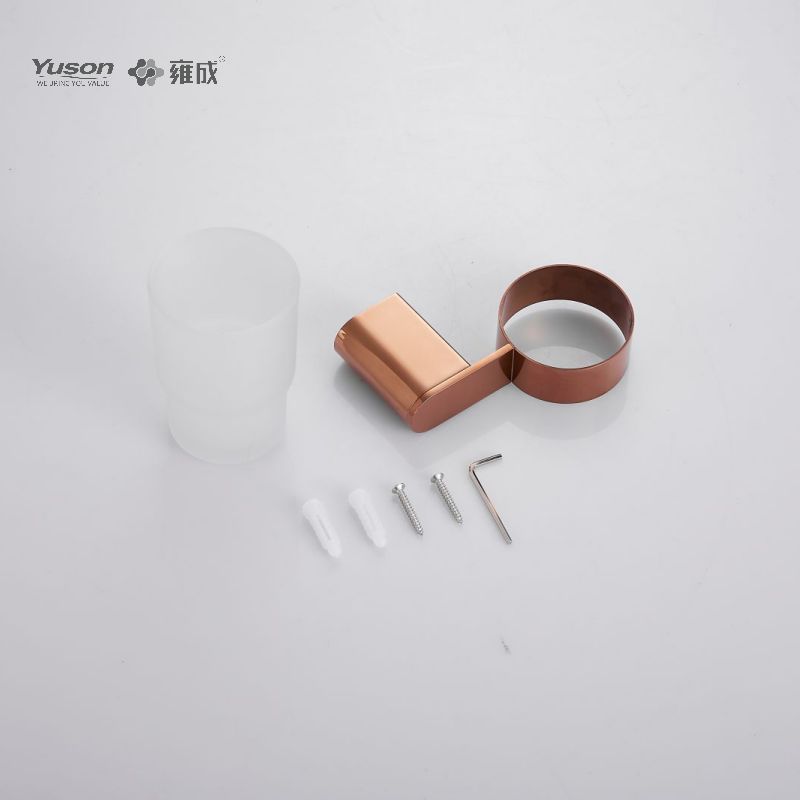 12684 Accessori da bagno eleganti, portabicchiere, con tazza in vetro smerigliato/temperato, portabicchiere in zinco/ottone/SUS, montato a parete (serie 12600)