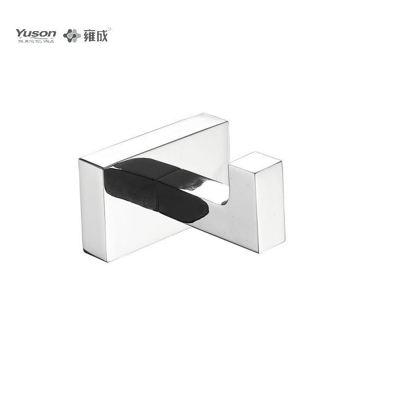 13488 Accessori da bagno Sleek, Porta accappatoio, Gancio porta accappatoio in zinco/ottone/SUS, montato a parete (Serie 13400)