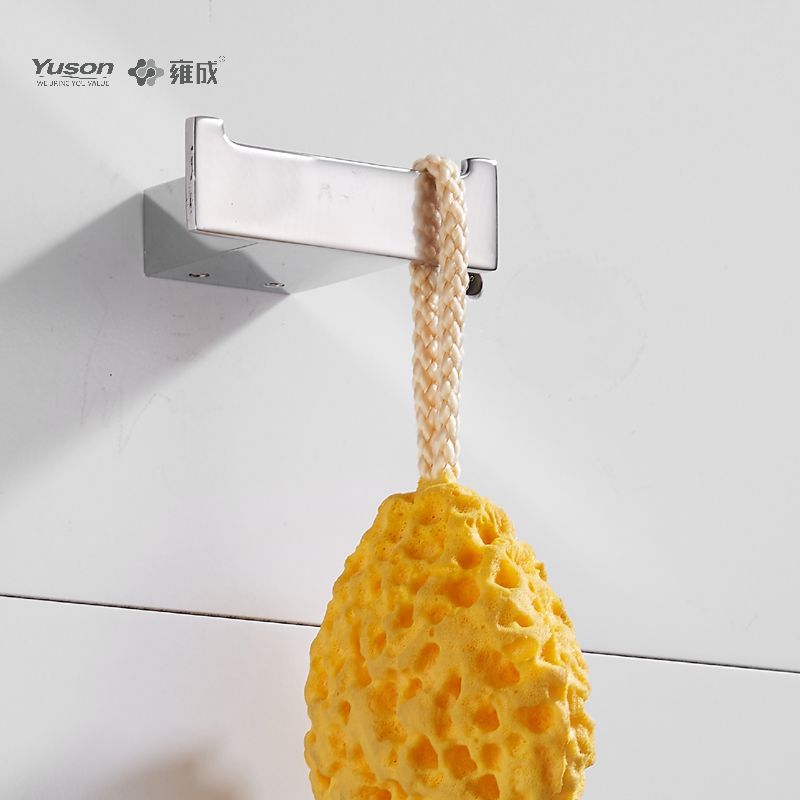 15088 Accessori da bagno Sleek, Porta accappatoio, Gancio porta accappatoio in zinco/ottone/SUS, montato a parete (Serie 15000)