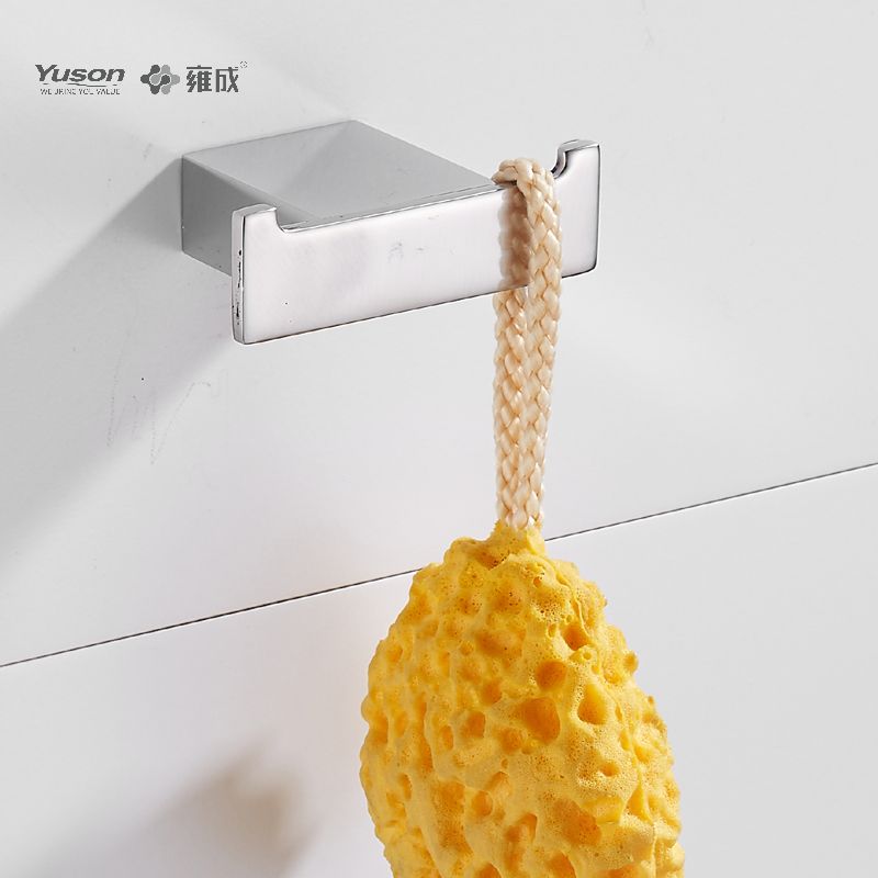 15088 Accessori da bagno Sleek, Porta accappatoio, Gancio porta accappatoio in zinco/ottone/SUS, montato a parete (Serie 15000)