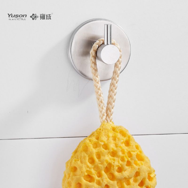 15588 Accessori da bagno Sleek, Porta accappatoio, Gancio porta accappatoio in zinco/ottone/SUS, montato a parete (Serie 15500)