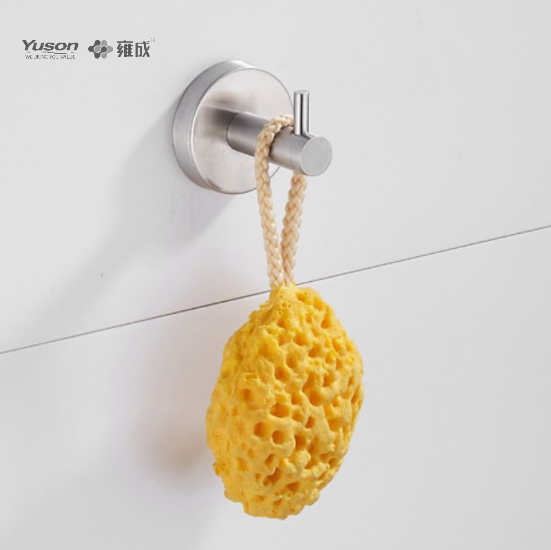 15588 Accessori da bagno Sleek, Porta accappatoio, Gancio porta accappatoio in zinco/ottone/SUS, montato a parete (Serie 15500)