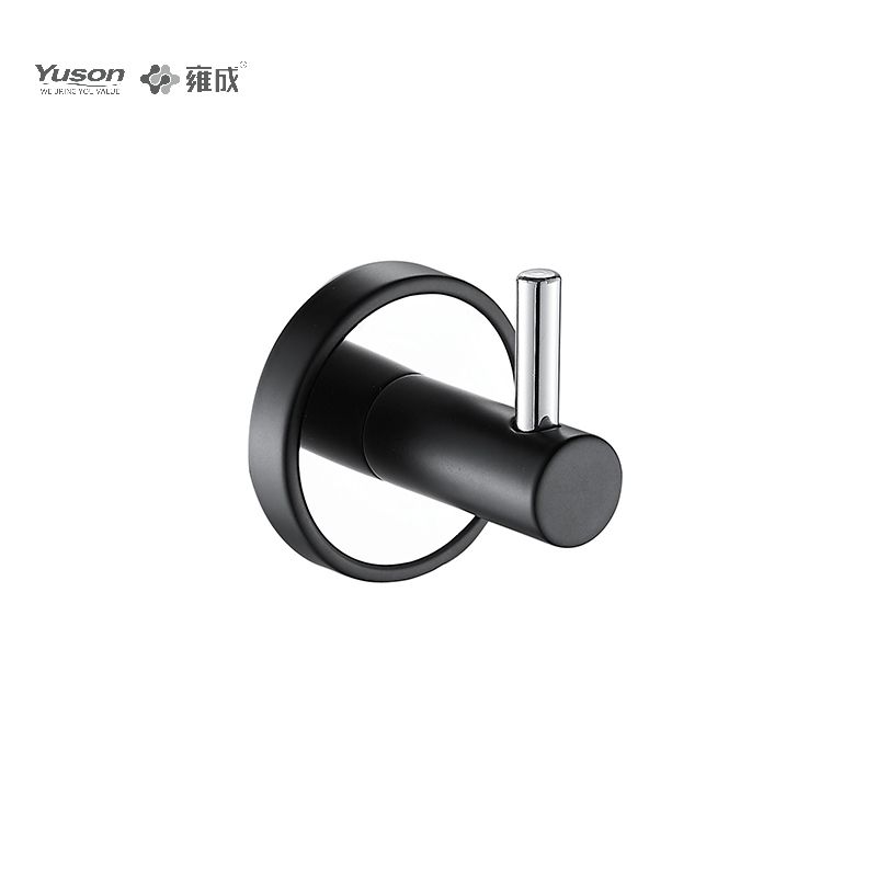 16788 Accessori da bagno Sleek, Porta accappatoio, Gancio porta accappatoio in zinco/ottone/SUS, montato a parete (Serie 16700)