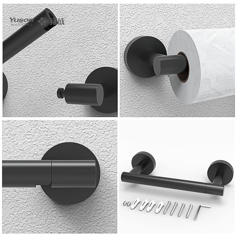 19286P Accessori da bagno eleganti, Porta carta igienica, Porta rotolo di carta igienica in zinco/ottone/SUS, a parete (Serie 19200)