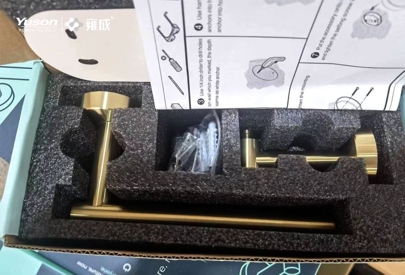 19286P Accessori da bagno eleganti, Porta carta igienica, Porta rotolo di carta igienica in zinco/ottone/SUS, a parete (Serie 19200)