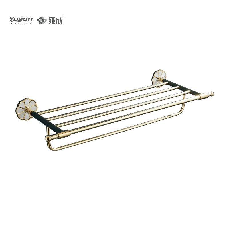 21062 Accessori da bagno eleganti, Mensole per asciugamani, Porta asciugamani, Porta asciugamani in zinco/ottone/SUS, a parete (Serie 21000)