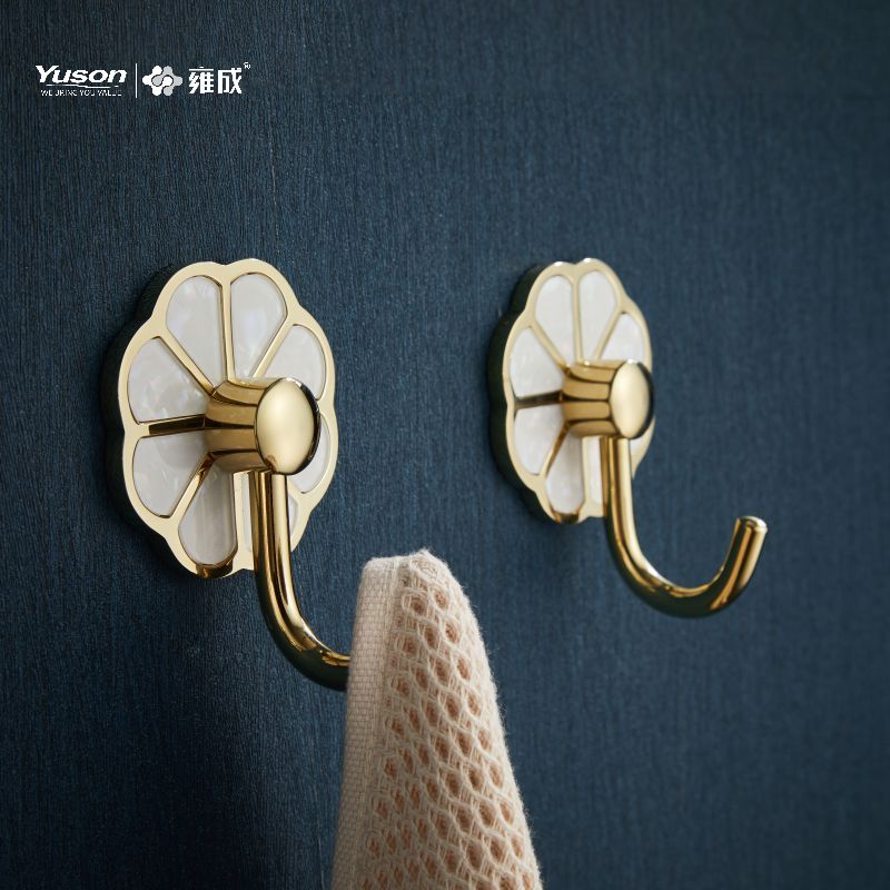 21088 Accessori da bagno Sleek, Porta accappatoio, Gancio porta accappatoio in zinco/ottone/SUS, montato a parete (Serie 21000)
