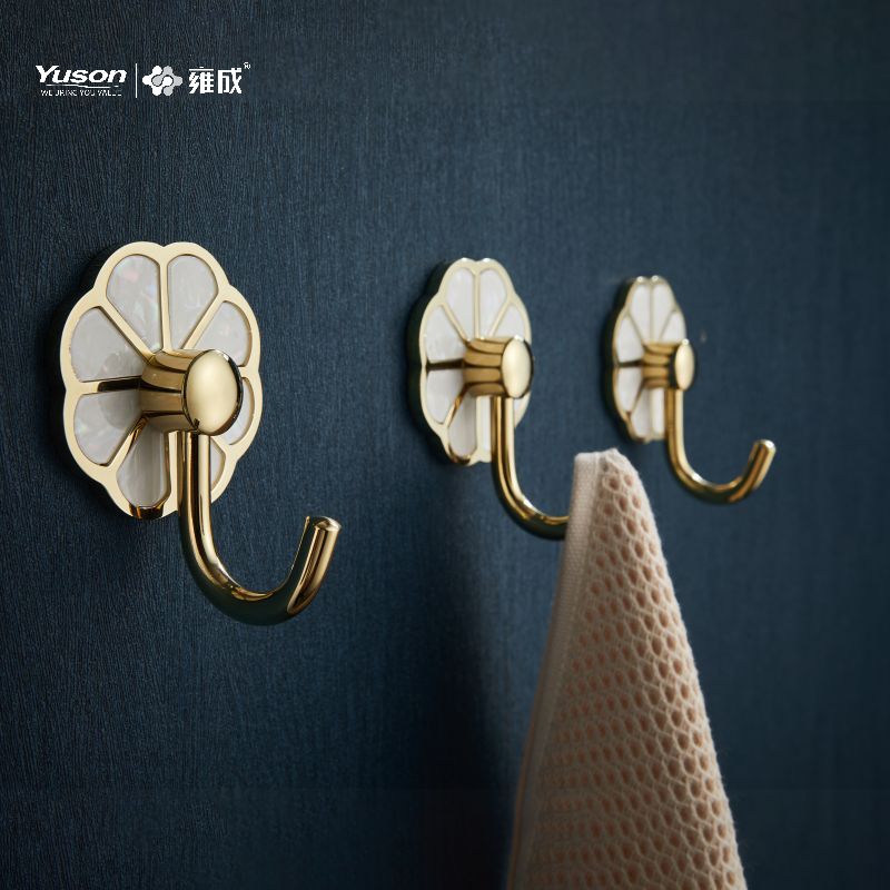 21088 Accessori da bagno Sleek, Porta accappatoio, Gancio porta accappatoio in zinco/ottone/SUS, montato a parete (Serie 21000)
