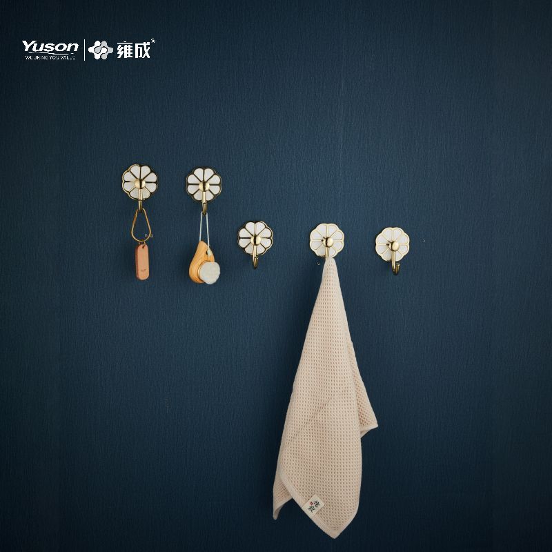 21088 Accessori da bagno Sleek, Porta accappatoio, Gancio porta accappatoio in zinco/ottone/SUS, montato a parete (Serie 21000)