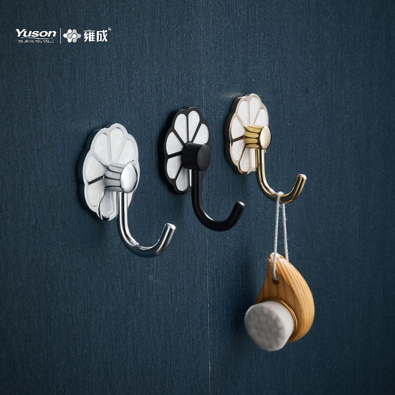 21088 Accessori da bagno Sleek, Porta accappatoio, Gancio porta accappatoio in zinco/ottone/SUS, montato a parete (Serie 21000)