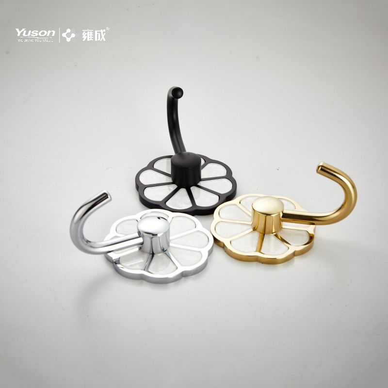 21088 Accessori da bagno Sleek, Porta accappatoio, Gancio porta accappatoio in zinco/ottone/SUS, montato a parete (Serie 21000)