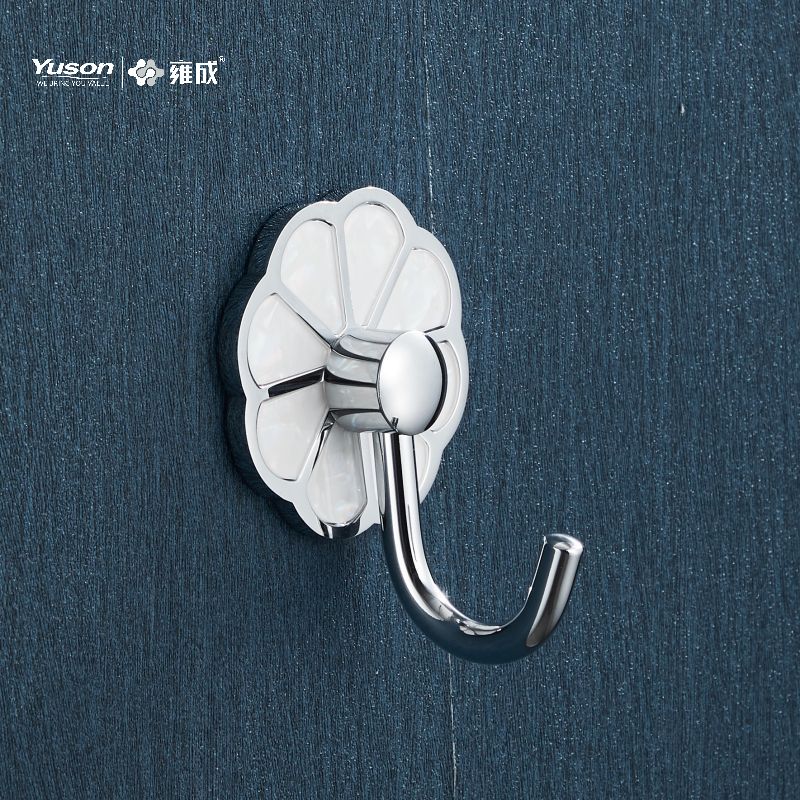 21088 Accessori da bagno Sleek, Porta accappatoio, Gancio porta accappatoio in zinco/ottone/SUS, montato a parete (Serie 21000)